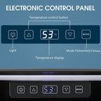 Frigorifero per bevande da 1,3 piedi cubi - Mini frigorifero da 48 lattine e 12 bottiglie con porta in vetro, controllo touch elettronico