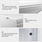 Congelatore a pozzetto da 1,8 piedi cubi con cestello rimovibile, scarico inferiore, termostato a 7 livelli, design indipendente per casa e appartamento