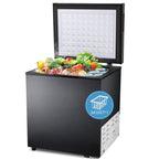 Congelatore a pozzetto da 1,8 piedi cubi con cestello rimovibile, scarico inferiore, termostato a 7 livelli, design indipendente per casa e appartamento