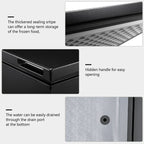 Congelatore a pozzetto da 1,8 piedi cubi con cestello rimovibile, scarico inferiore, termostato a 7 livelli, design indipendente per casa e appartamento