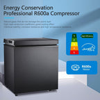 Congelatore a pozzetto da 1,8 piedi cubi con cestello rimovibile, scarico inferiore, termostato a 7 livelli, design indipendente per casa e appartamento