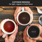 Macchina per caffè digitale da 10 tazze, acciaio inossidabile nero, preparazione programmabile, pausa e servizio automatici