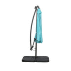 Ombrellone da giardino illuminato a energia solare da 10 piedi con base