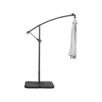 Ombrellone da giardino illuminato a energia solare da 10 piedi con base