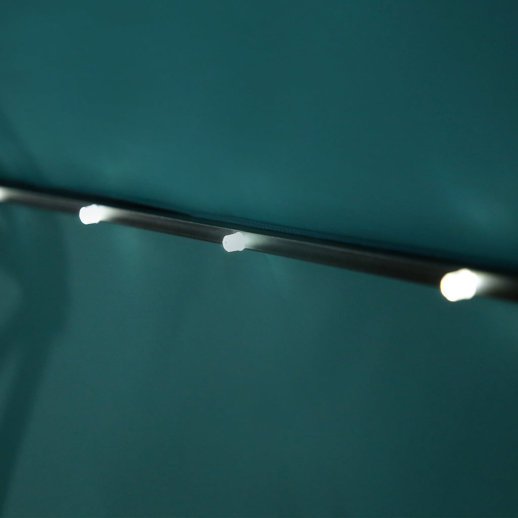 Ombrellone da giardino illuminato a energia solare da 10 piedi con base