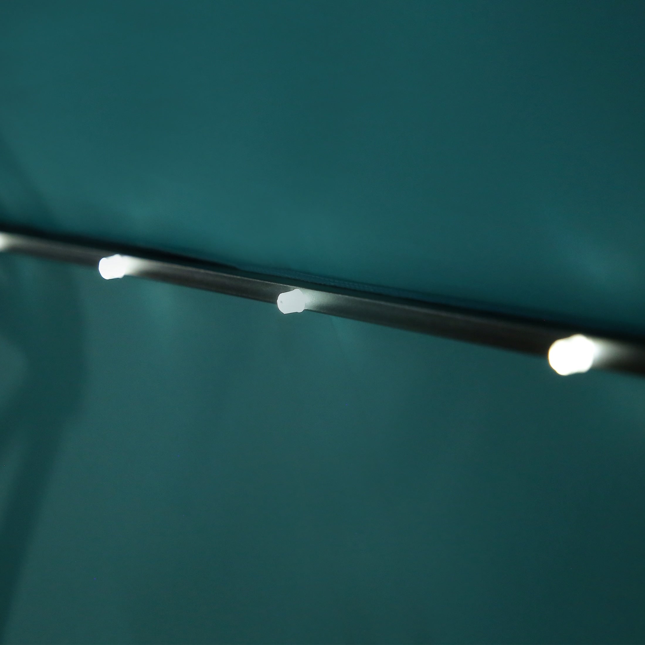 Ombrellone da giardino illuminato a energia solare da 10 piedi con base