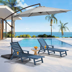 Ombrellone a sbalzo in acciaio da 10 piedi con sollevamento a manovella e base zavorrata