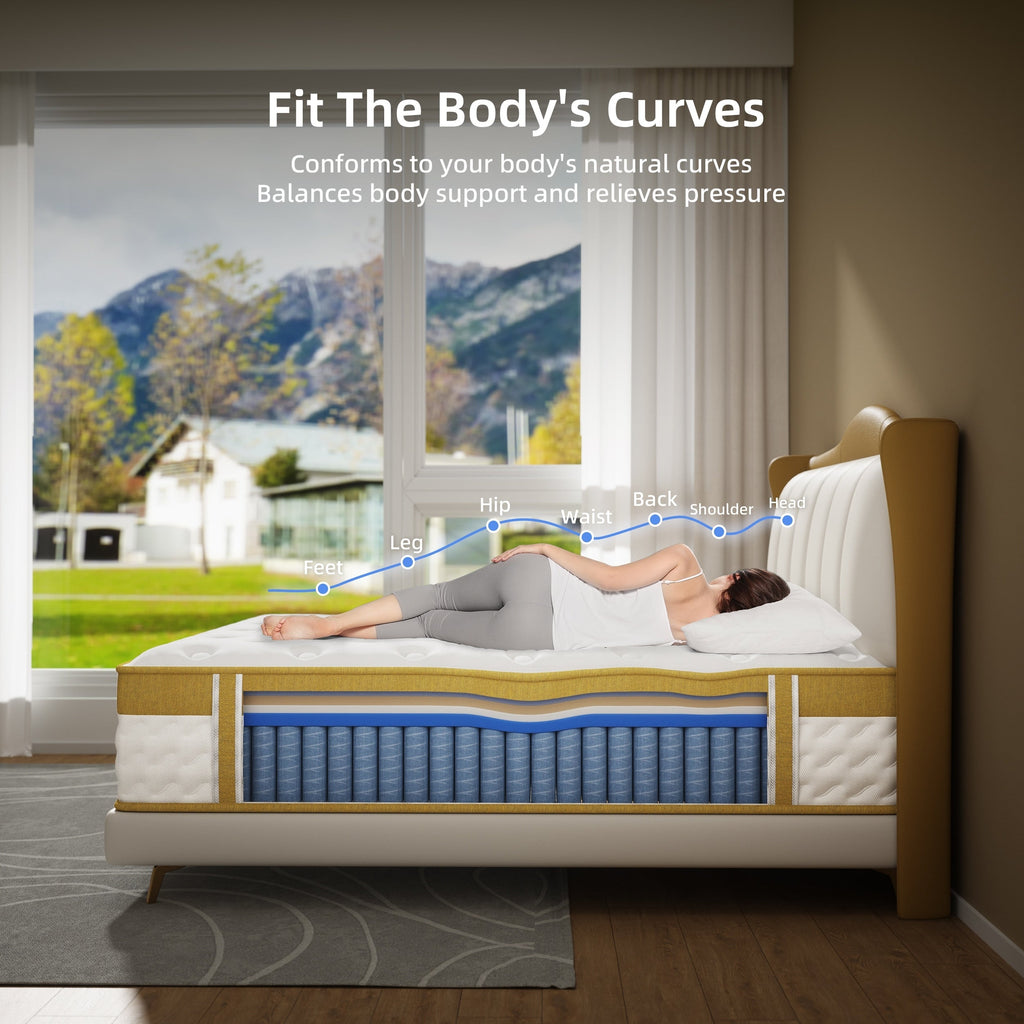 Materasso ibrido in memory foam e molle interne da 10 pollici