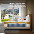 Materasso ibrido in memory foam e molle interne da 10 pollici