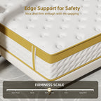 Materasso ibrido in memory foam e molle interne da 10 pollici