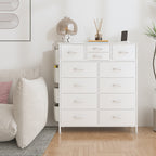 Cassettiera alta in tessuto con 12 cassetti per camera da letto