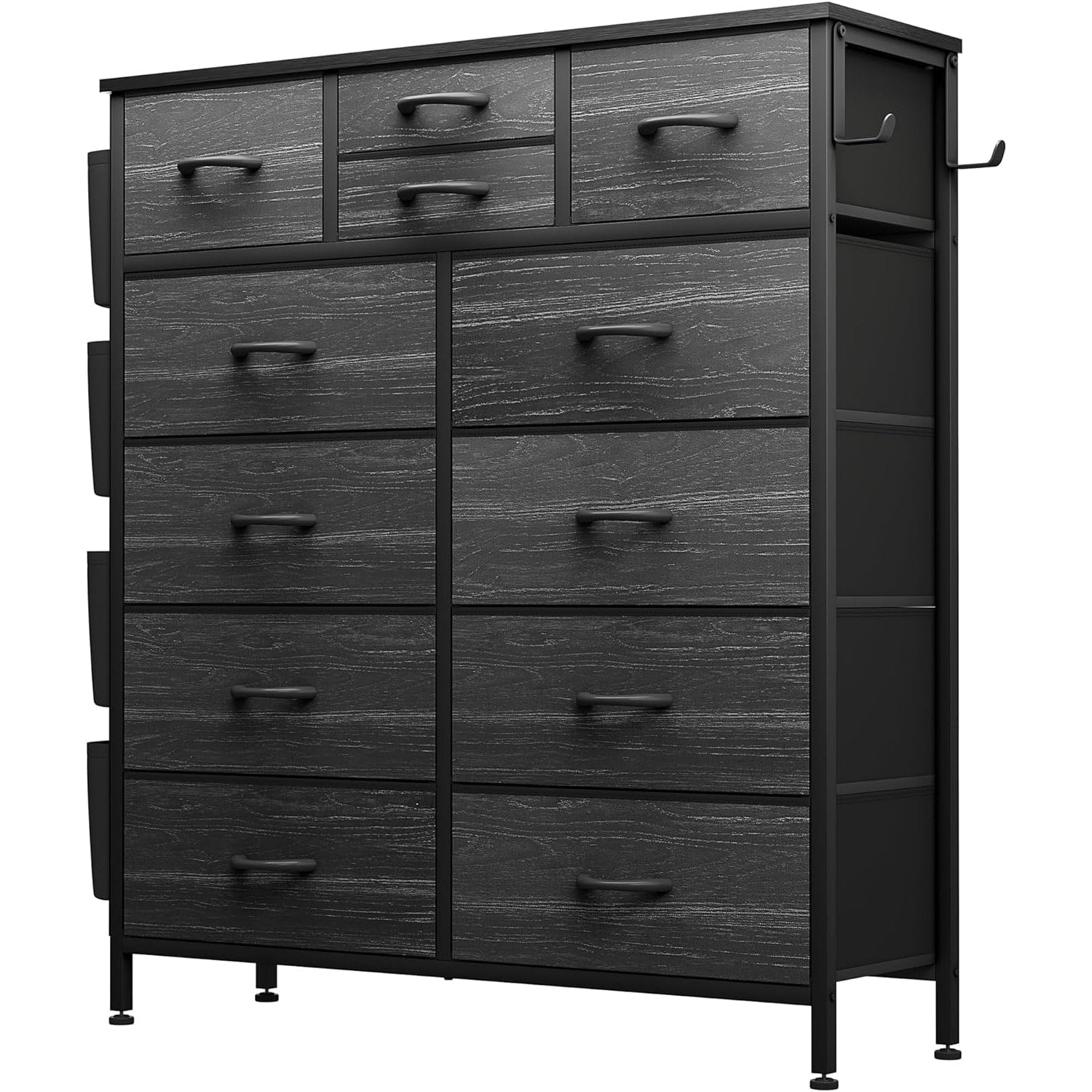 Cassettiera alta in tessuto con 12 cassetti per camera da letto