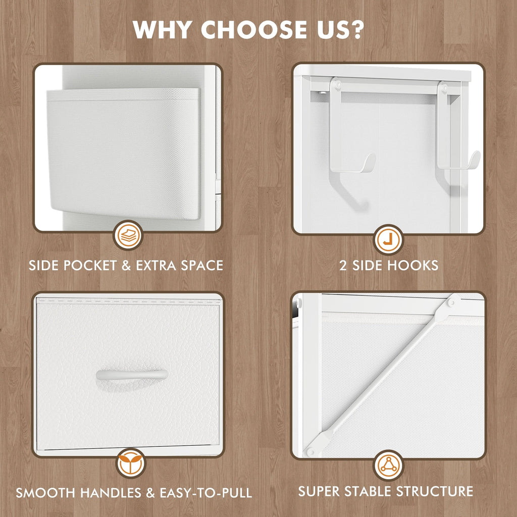 Cassettiera alta in tessuto con 12 cassetti per camera da letto