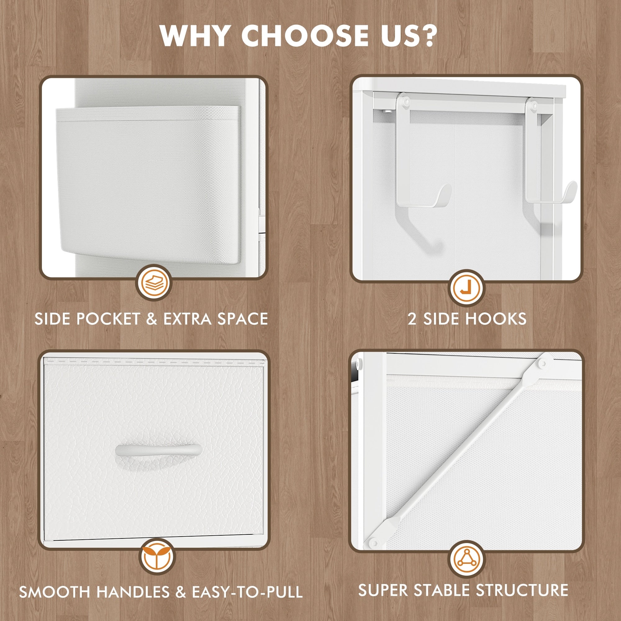 Cassettiera alta in tessuto con 12 cassetti per camera da letto