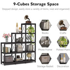 Libreria a scala con 12 ripiani, libreria angolare industriale