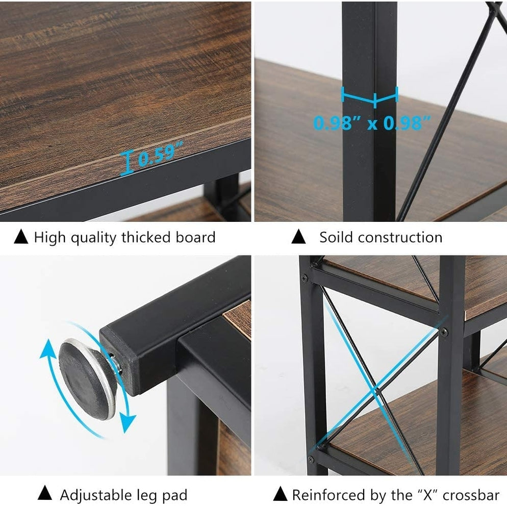 Libreria a scala con 12 ripiani, libreria angolare industriale