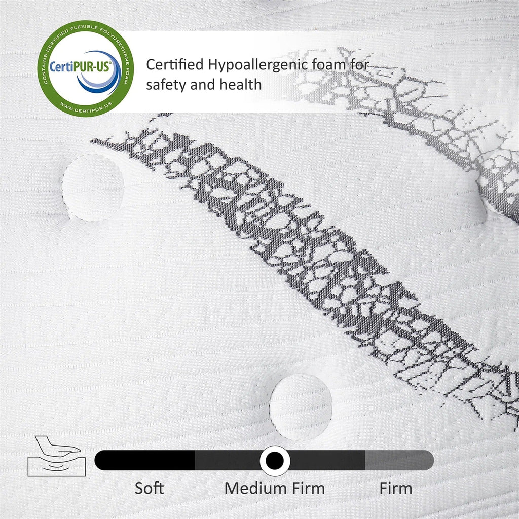 Materasso in memory foam ibrido in gel da 12 pollici in una scatola