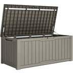 Grande contenitore per ponte in resina resistente all'acqua con serratura da 120-260 galloni