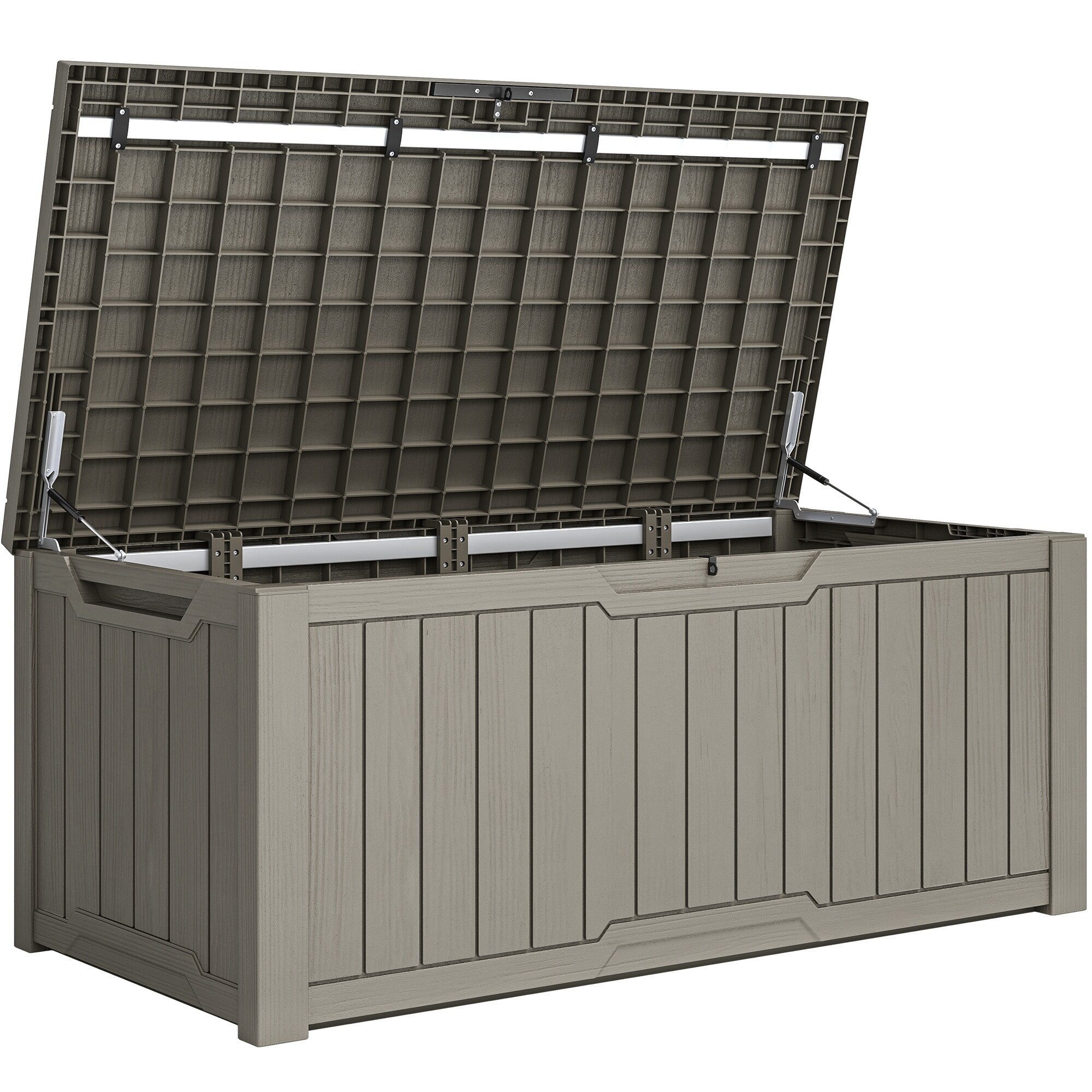 Grande contenitore per ponte in resina resistente all'acqua con serratura da 120-260 galloni