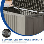 Grande contenitore per ponte in resina resistente all'acqua con serratura da 120-260 galloni