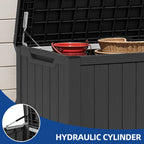 Grande contenitore per ponte in resina resistente all'acqua con serratura da 120-260 galloni