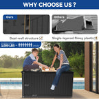 Grande contenitore per ponte in resina resistente all'acqua con serratura da 120-260 galloni