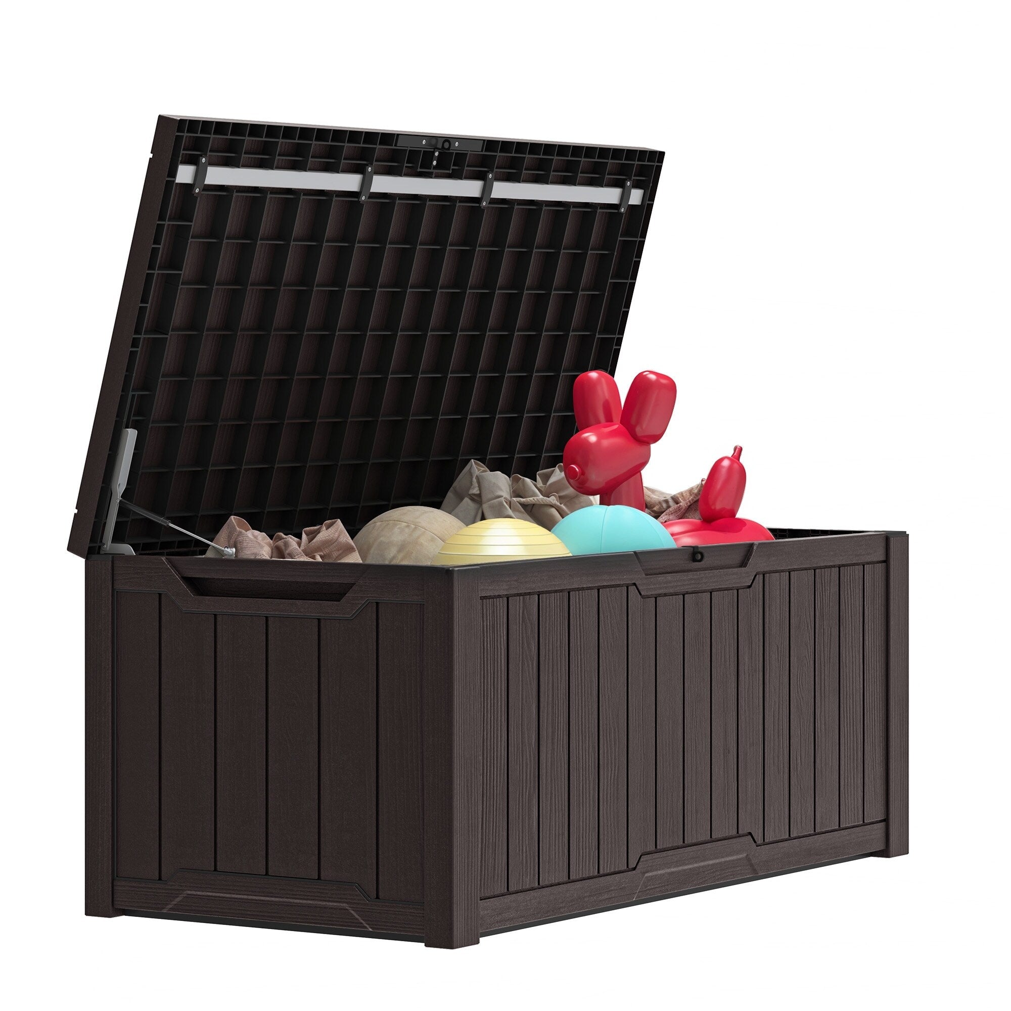 Grande contenitore per ponte in resina resistente all'acqua con serratura da 120-260 galloni