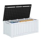 Grande contenitore per ponte in resina resistente all'acqua con serratura da 120-260 galloni