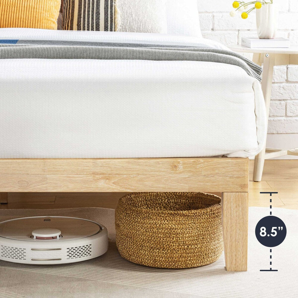 12 Letto a piattaforma classico in legno massello