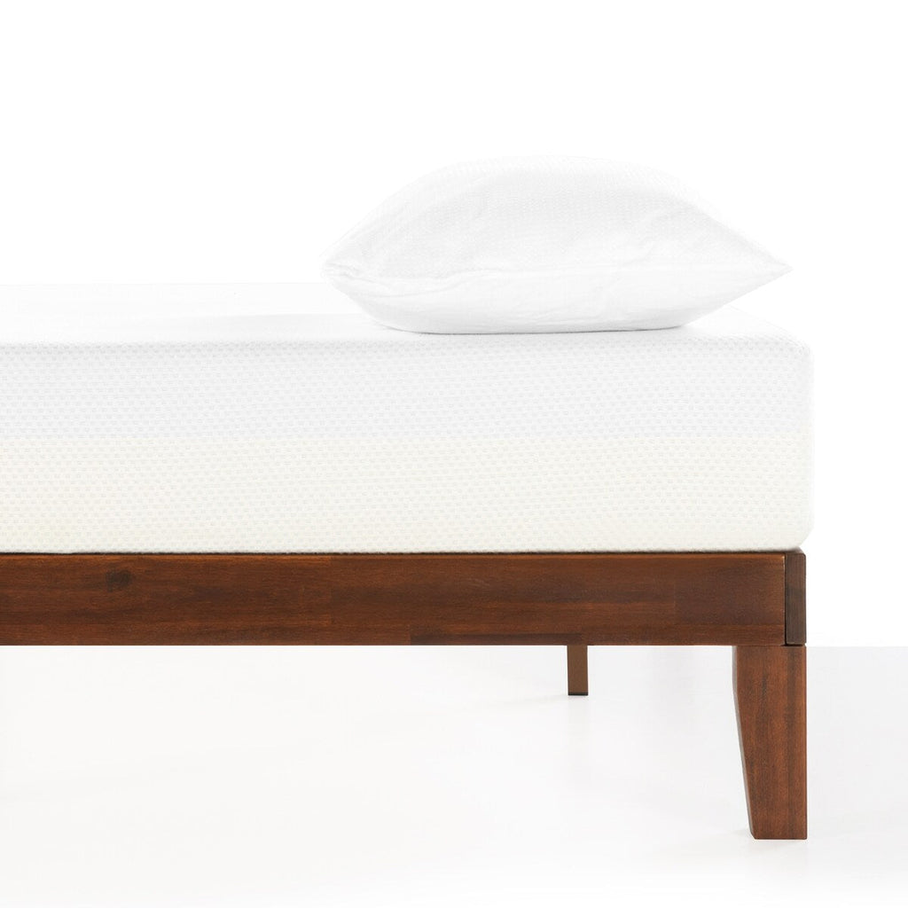 12 Letto a piattaforma classico in legno massello