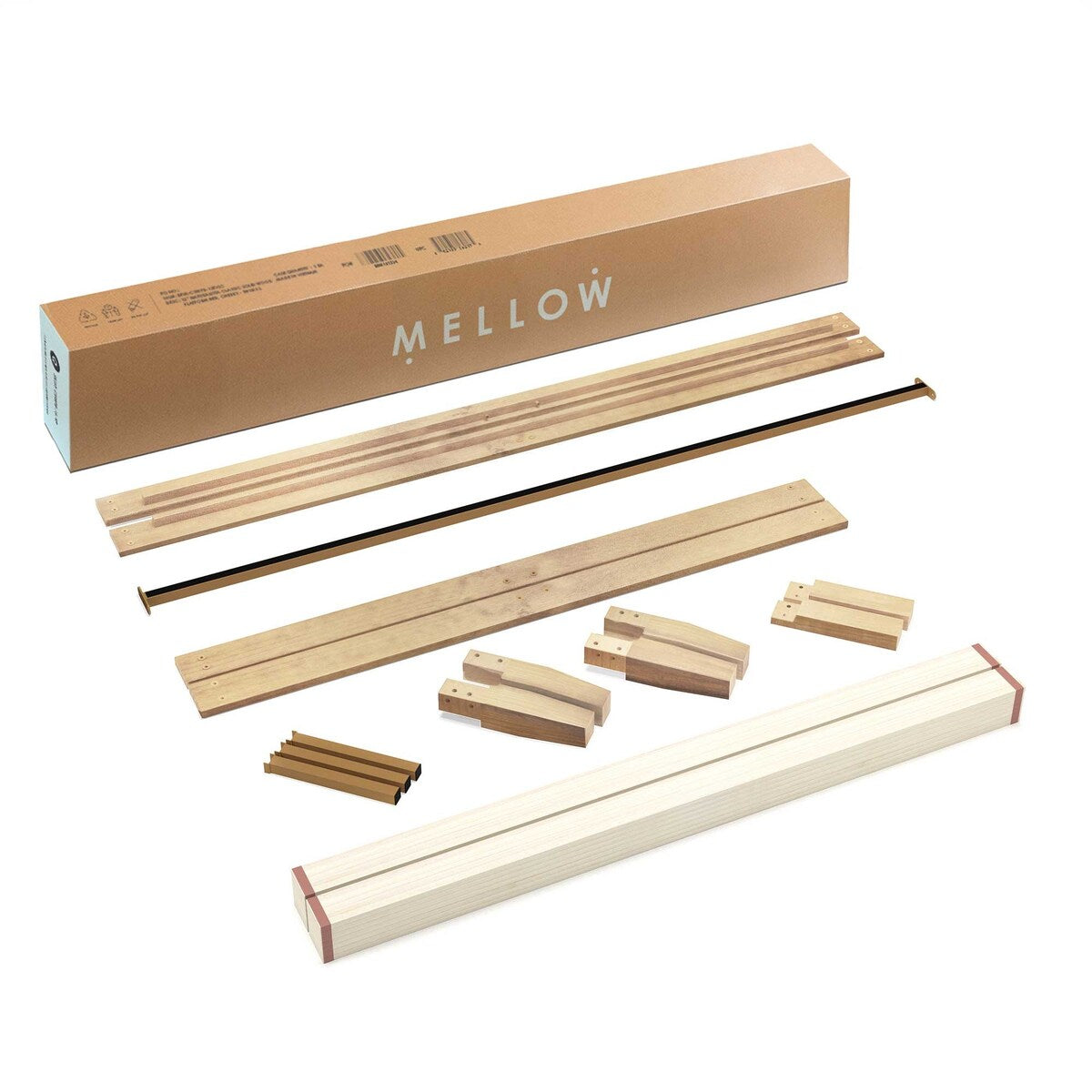 12 Letto a piattaforma classico in legno massello