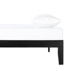 12 Letto a piattaforma classico in legno massello