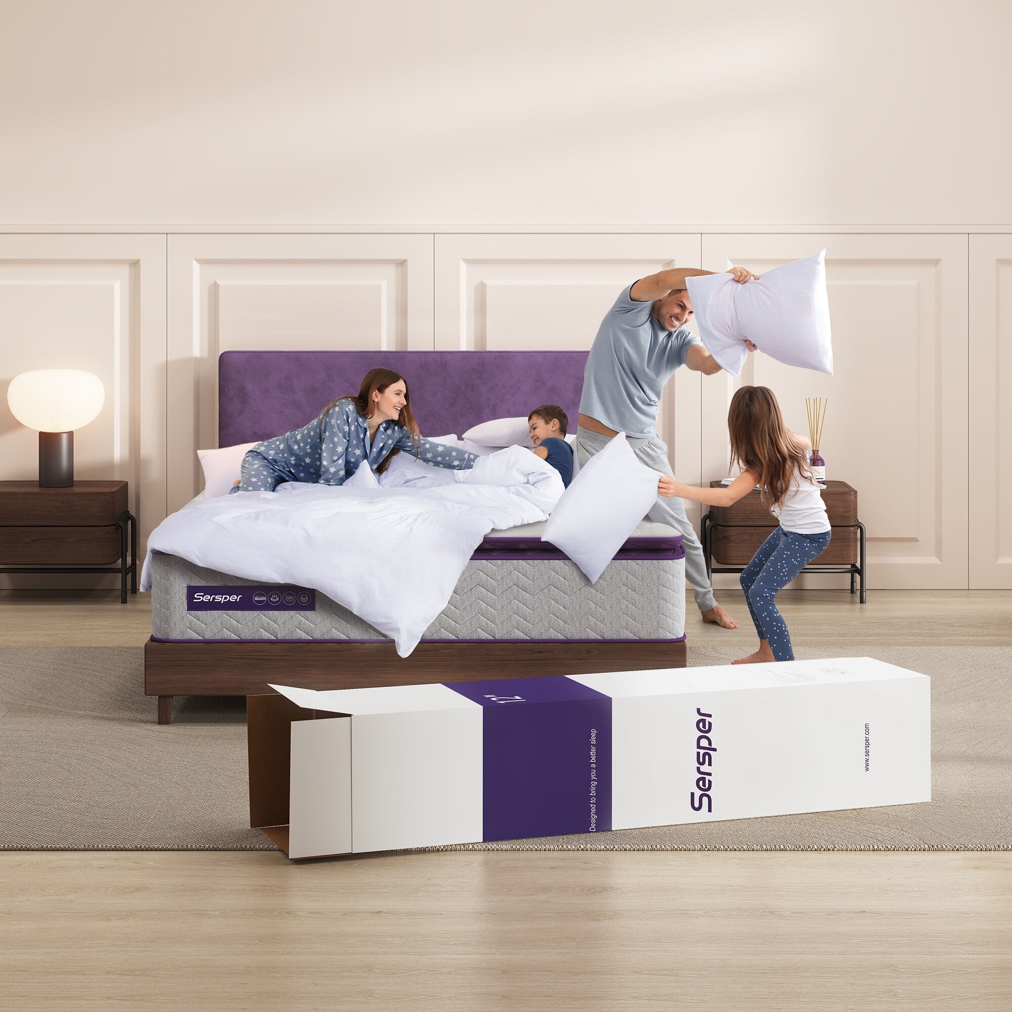 Materasso medio con memory foam da 12 pollici