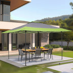 Gazebo da giardino rinforzato con baldacchino pop-up da esterno 13' x 13' con elegante tenda angolare - 13x13 piedi