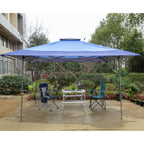 Gazebo da giardino rinforzato con baldacchino pop-up da esterno 13' x 13' con elegante tenda angolare - 13x13 piedi