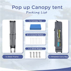 Gazebo da giardino rinforzato con baldacchino pop-up da esterno 13' x 13' con elegante tenda angolare - 13x13 piedi