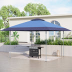 Gazebo da giardino rinforzato con baldacchino pop-up da esterno 13' x 13' con elegante tenda angolare - 13x13 piedi