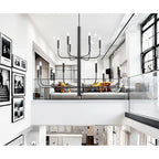 Lampadario minimalista a 15 luci, design antico a 2 livelli - 48