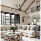 Lampadario minimalista a 15 luci, design antico a 2 livelli - 48