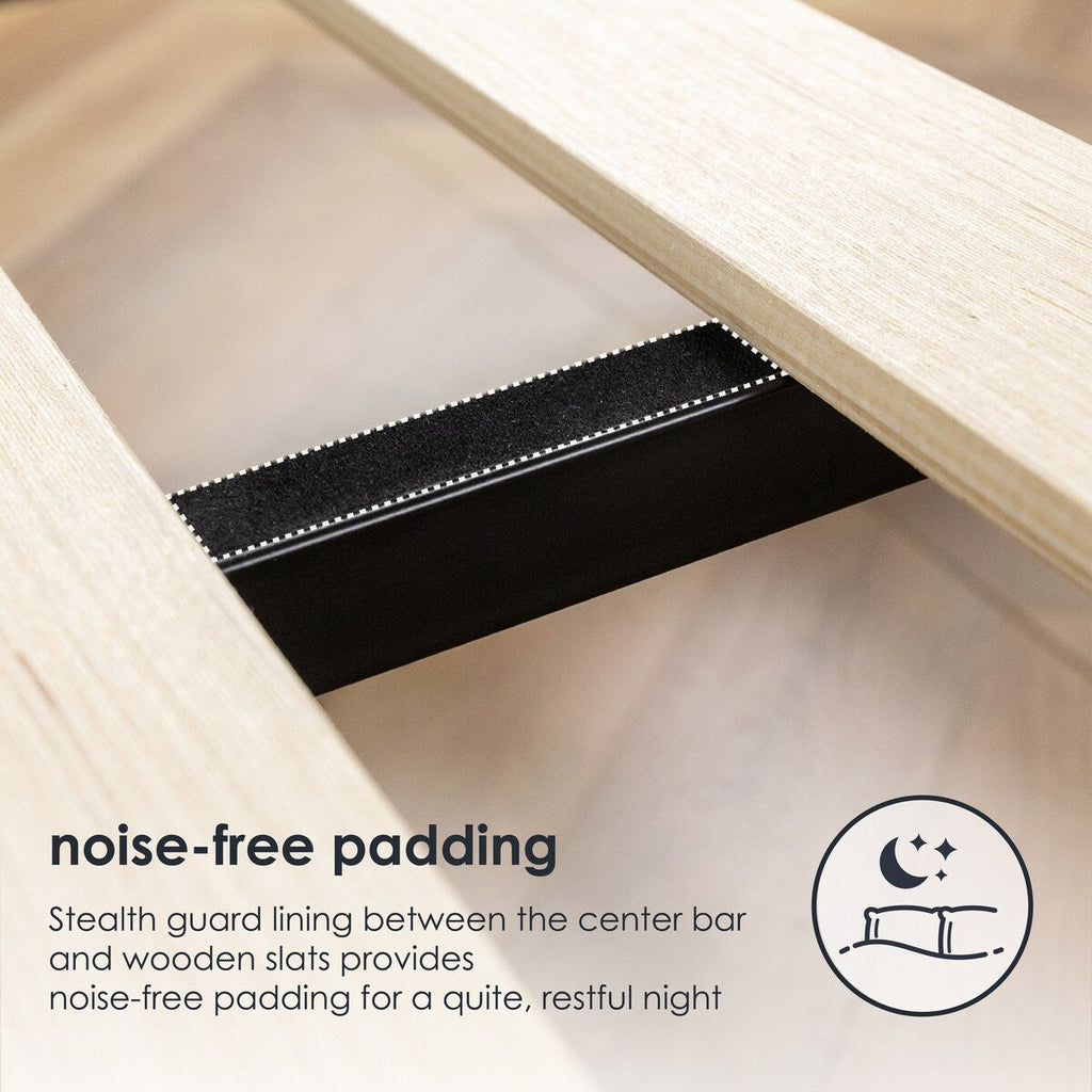 Struttura letto in legno massello classico da 16 pollici in più finiture