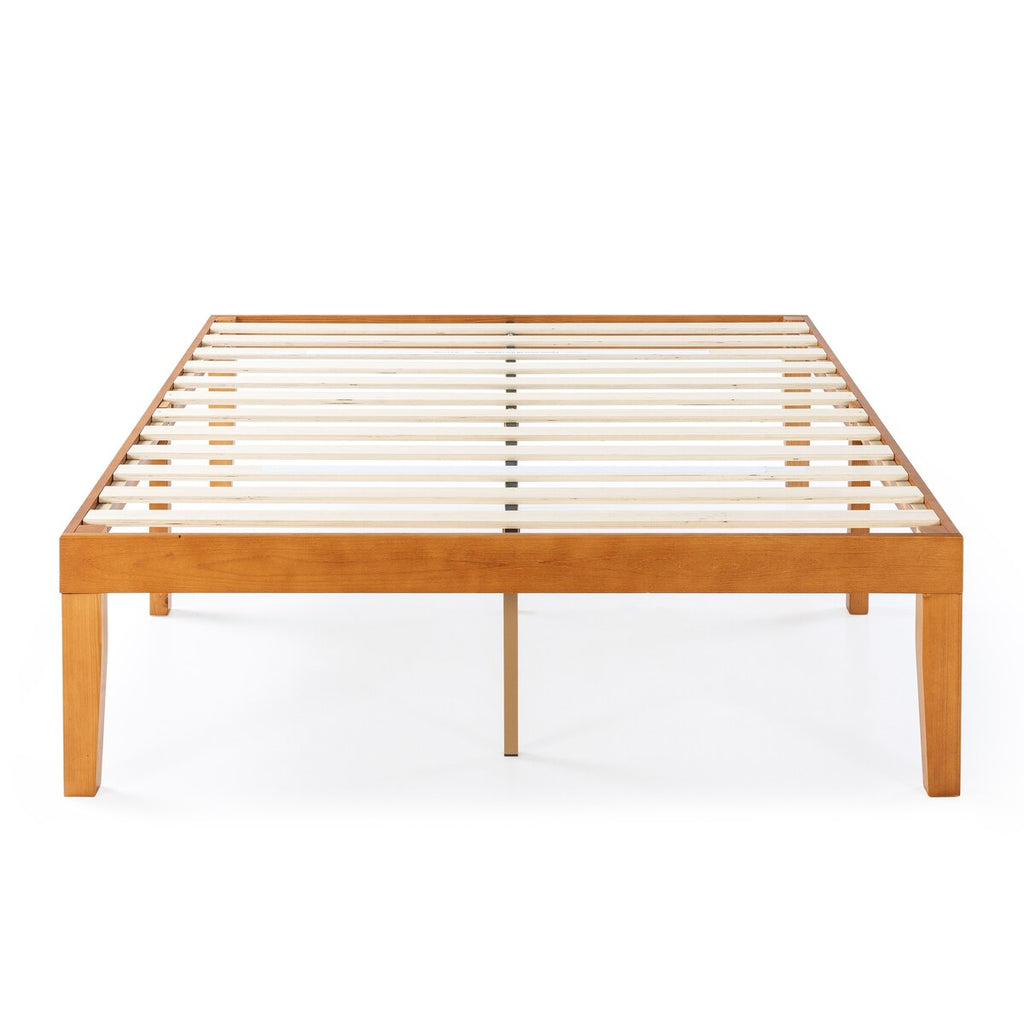 Struttura letto in legno massello classico da 16 pollici in più finiture