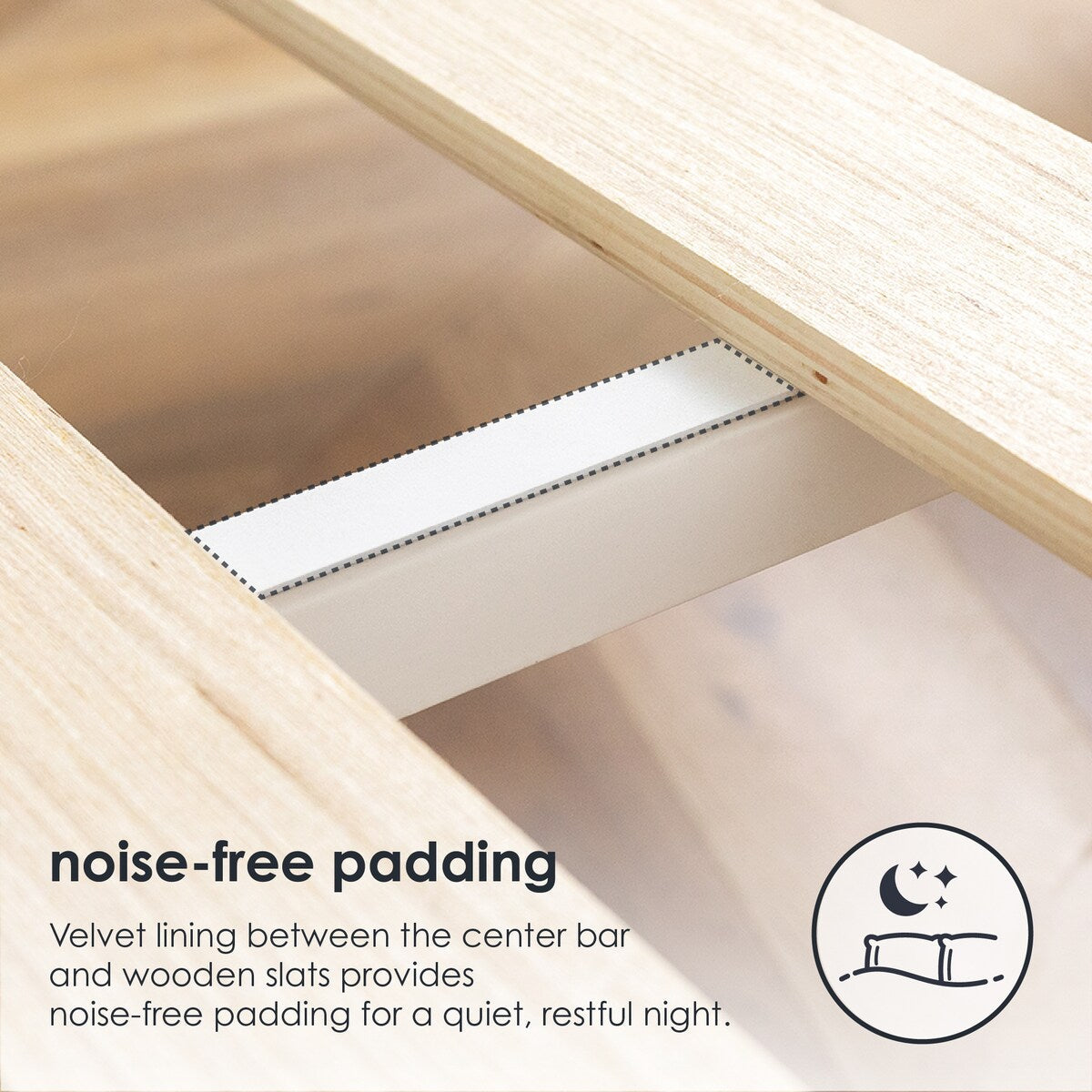 Struttura letto in legno massello classico da 16 pollici in più finiture