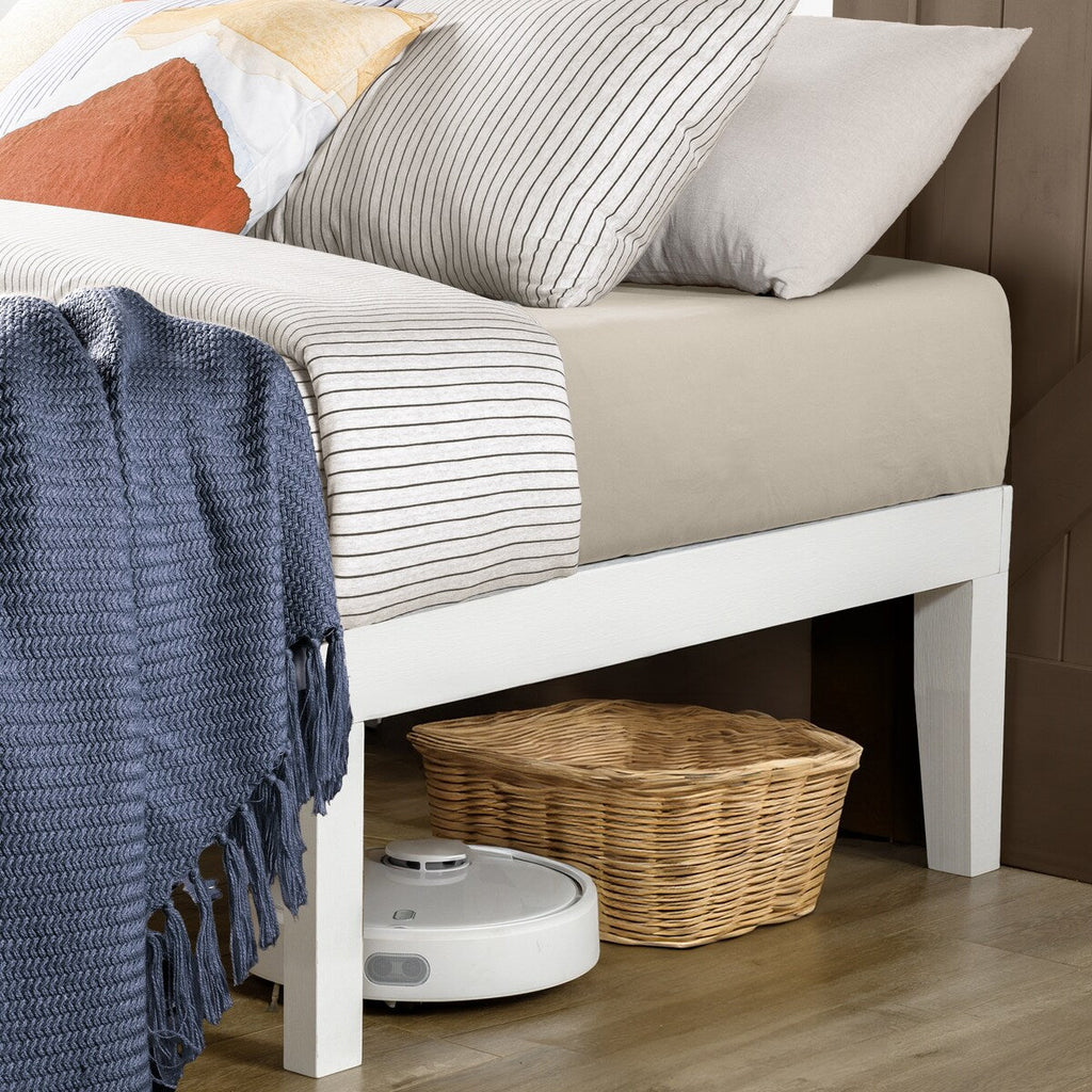 Struttura letto in legno massello classico da 16 pollici in più finiture