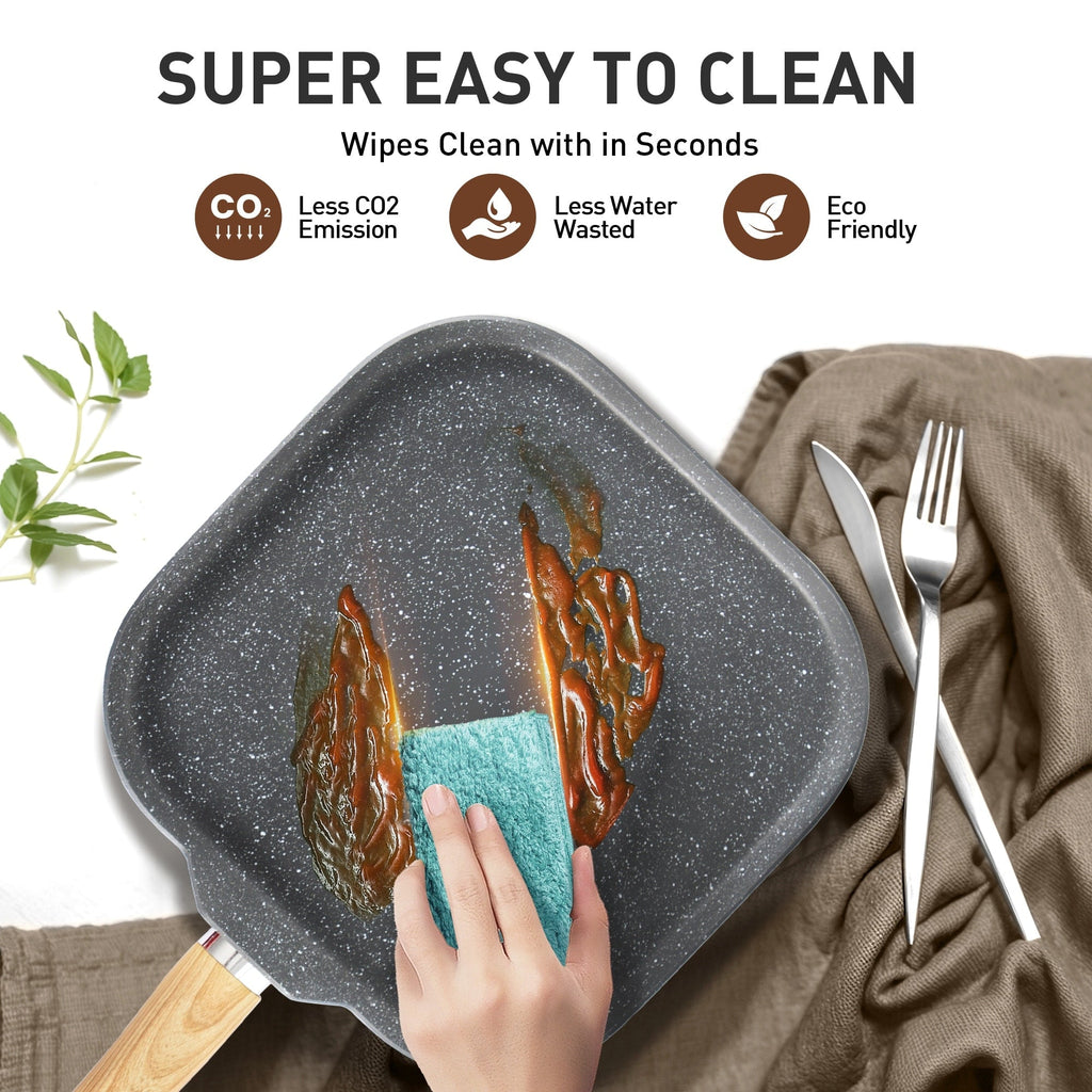 Set di pentole e padelle antiaderenti in granito da 17 pezzi