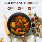 Set di pentole e padelle antiaderenti in granito da 17 pezzi