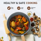 Set di pentole e padelle antiaderenti in granito da 17 pezzi