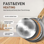 Set di pentole e padelle antiaderenti in granito da 17 pezzi