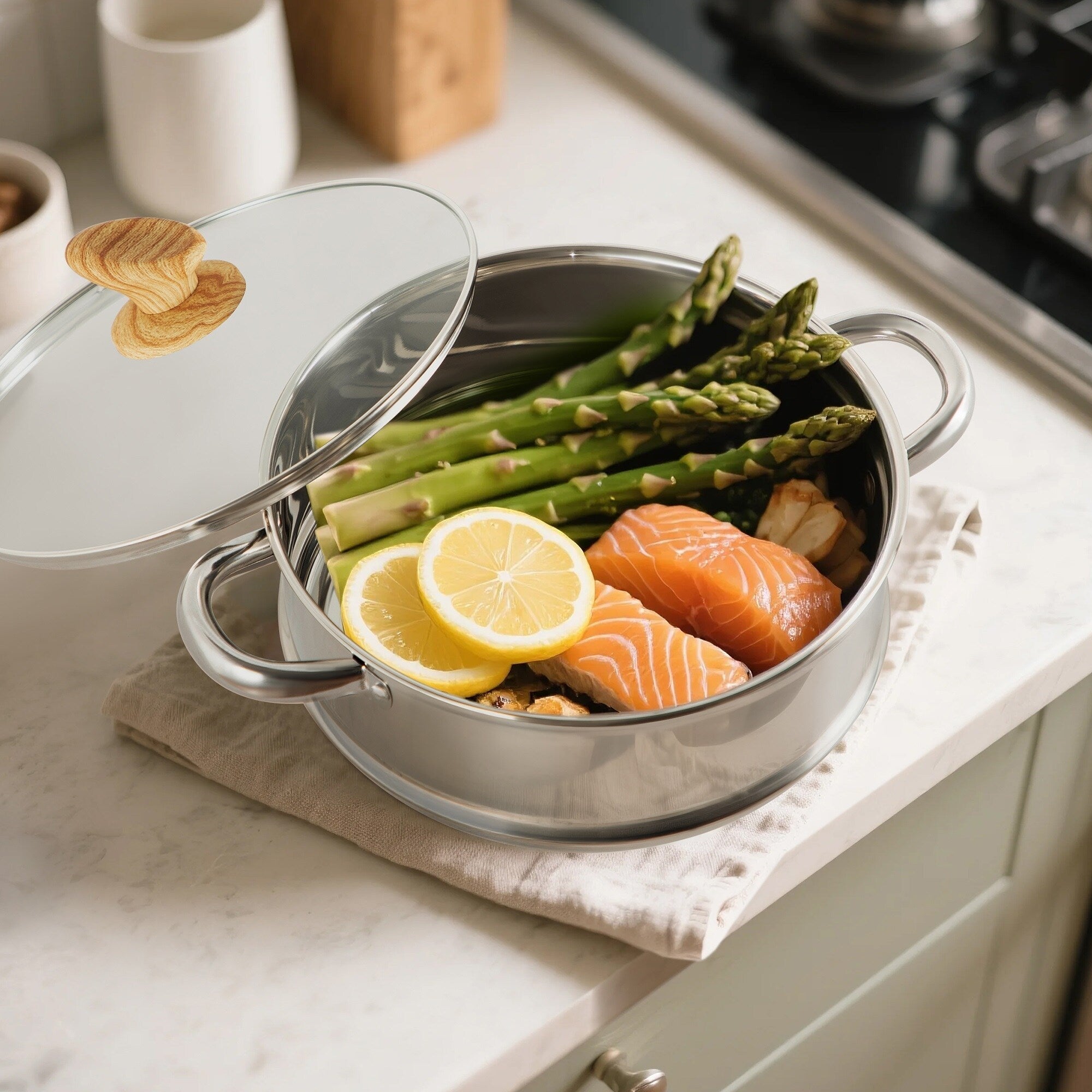 Set di pentole e padelle antiaderenti in granito da 17 pezzi
