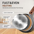 Set di pentole e padelle antiaderenti in granito da 17 pezzi