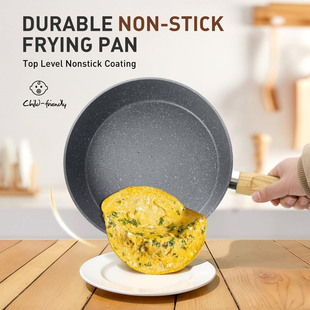 Set di pentole e padelle antiaderenti in granito da 17 pezzi